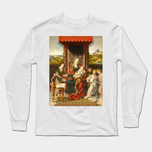 Virgin and Child with Angels Long Sleeve T-Shirt